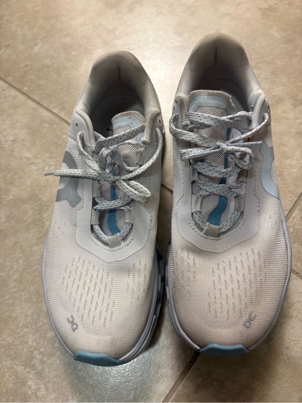 On Running White Running Shoes with Black Logo